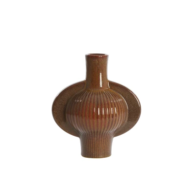 Afbeelding van Light &amp; Living Vaas MELNIK 27.5x18.5x31cm Bruin