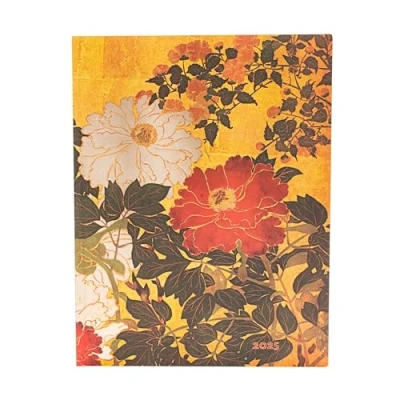 Afbeelding van Rinpa Florals Natsu (Rinpa Florals) Ultra 12 month Vertical Softcover Flexi Dayplanner 2025 (Elastic Band Closure)
