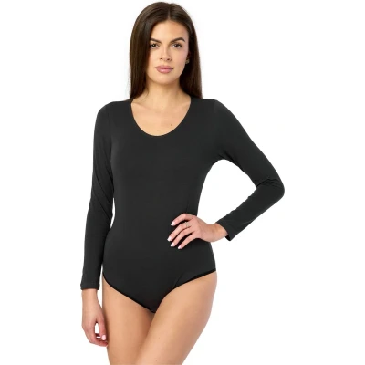 Afbeelding van Merry Style Elegante damesbody met lange mouwen van katoen BD900, GRAPHITE