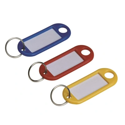 Afbeelding van Beaumont Label Sleutelhanger nr10 32 mm Geel (Doos van 100 stuks)