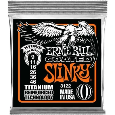 Image de Jeu de cordes electriques ernie ball titanium 3122 super light 9 46
