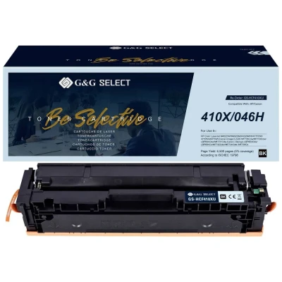 Afbeelding van G&amp;G Toner vervangt HP, Canon 410X, 046H Compatibel Zwart CF410X/Cartridge Black GS HCF410X(U)