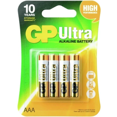 Afbeelding van GP AAA x4 Ultra Alkaline Batterijen