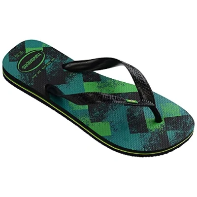 Afbeelding van Havaianas Brasil Fresh, uniseks flipflops voor volwassenen, Zwart/Zwart/Bladgroen