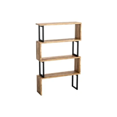 Afbeelding van Boekenkast Stijlvol Walnoot Design 80x128x22cm Duurzaam Melamine Materiaal