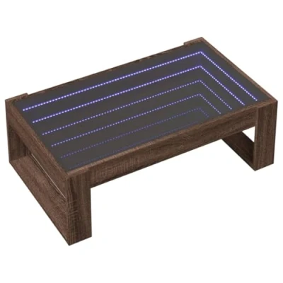 Afbeelding van vidaXL Salontafel met Infinity LED 90x53x30 cm bruin eikenkleurig
