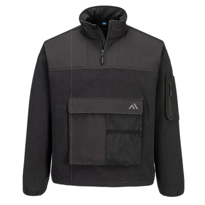 Afbeelding van KX3 Fleece met 1/4 rits maat L, Black