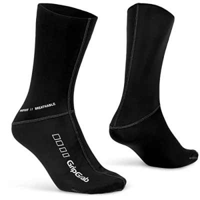 Afbeelding van GripGrab Winddichte Lente Herfst Fietssokken Hoge Lange Voorgevormde Thermo Wieler Sokken Zwart Unisex Maat S (38/39)