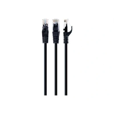 Image de Cablexpert Cordon de raccordement RJ 45 (M) pour 50 cm UTP CAT 6 bloqué, moulé noir
