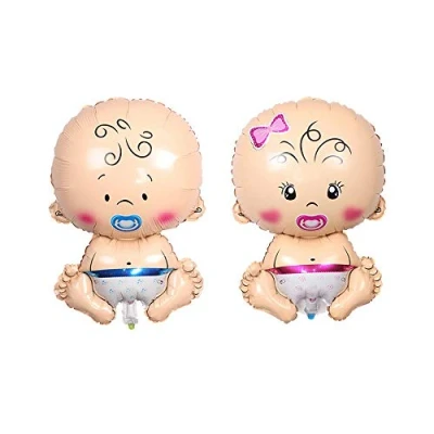 Afbeelding van Huture 2 stuks 76 x 51 cm, welkomstballon, jongens, meisjes, grote maat en heliumverdikt blad, voor bruiloft, verjaardag, decoratie, babyshower, geslachtsonthulling,