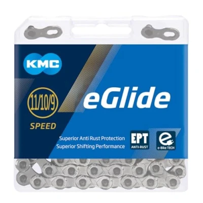 Afbeelding van Kmc Eglide Ept Cues Ketting Zilver 132 Links / 11s
