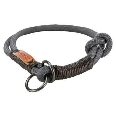 Afbeelding van Trixie Be Nordic Slip Halsband Hond Donkergrijs / Bruin