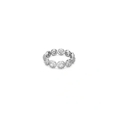 Afbeelding van Swarovski Constella ring, rond gesneden, geplaveid, wit, Rhodium verguld, 60, plated, zirkonia, Zirkonia