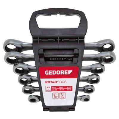 Afbeelding van Gedore RED R07405006 3300898 Dubbele ringsleutelratelset 6 delig