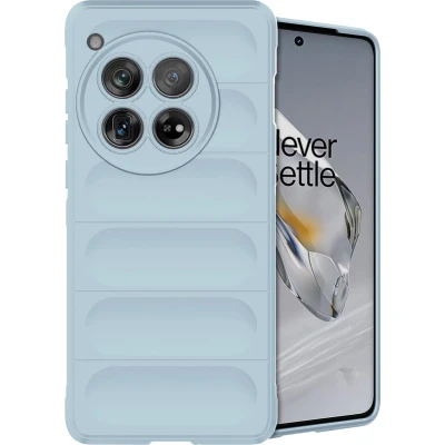 Afbeelding van iMoshion Hoesje Geschikt voor OnePlus 12 Siliconen EasyGrip Backcover Lichtblauw