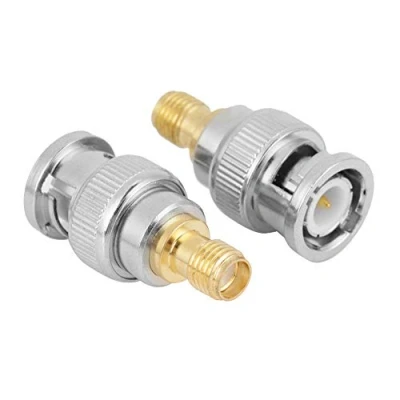 Afbeelding van 2 stuks BNC mannelijke naar SMA vrouwelijke coaxiale adapter voor het testen van perfecte prestaties