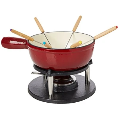 Image de Baumalu Service à Fondue Savoyarde Rouge Fonte
