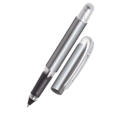 Afbeelding van ONLINE Ergonomische balpen Metallic Stone, voor basis en middelbare school, zachte grip links rechtshandigen, standaard inktvullingen, navulbaar, blauw, studenten