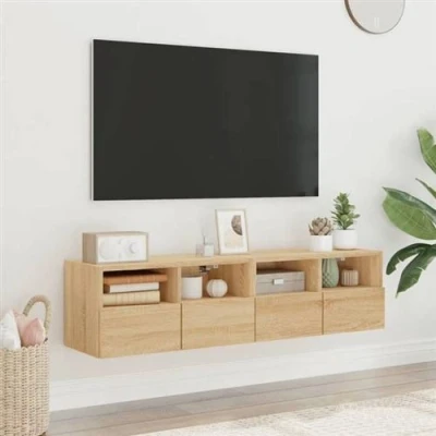 Afbeelding van vidaXL Tv meubels 2 st 60x30x30 cm bewerkt hout sonoma eikenkleurig