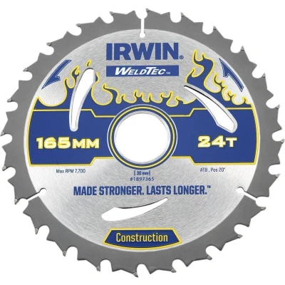 Afbeelding van Irwin Cirkelzaagblad voor Hout Weldtec Ø 184mm Asgat 30mm 24T 1897368