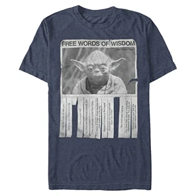 Afbeelding van Star Wars woorden van de wijsheid unisex, marineblauw gemêleerd