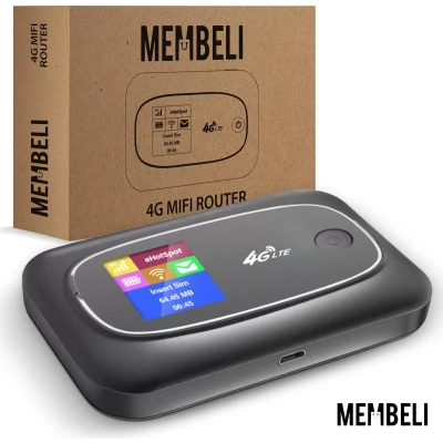 Afbeelding van Membeli MiFi 4g router Draadloos Wifi Simkaart Wereldwijd Bereik 300Mbps Zwart
