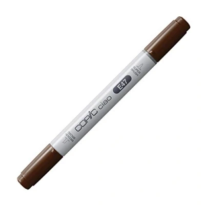 Image de COPIC Ciao E47, Dark Brown, marqueur twin avec une pointe moyenne et pinceau
