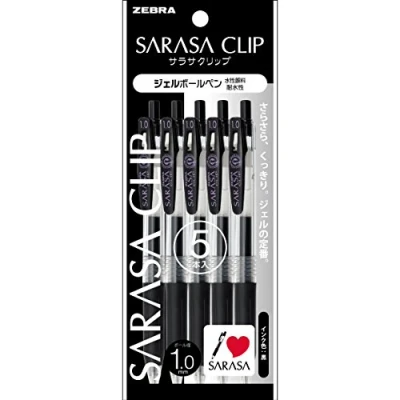 Afbeelding van Zebra Sarasa P JJE15 BK5 klemmen, 1,0 mm, zwart, 5 stuks