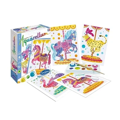 Afbeelding van Aquarellum Carrouselpaarden
