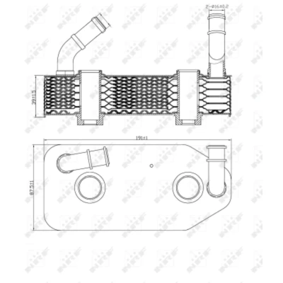 Afbeelding van Oliekoeler, automatische transmissie NRF 31186