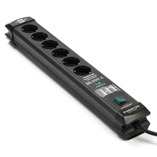 Afbeelding van Brennenstuhl 1951160400 Stekkerdoos Premium Line 6 Sockets Zwart 1,8 meter