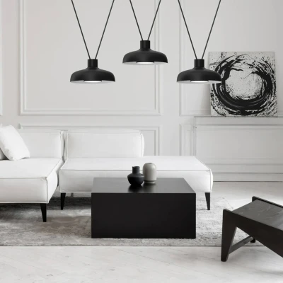 Afbeelding van Hanglamp Linea, zwart, 3 lamps
