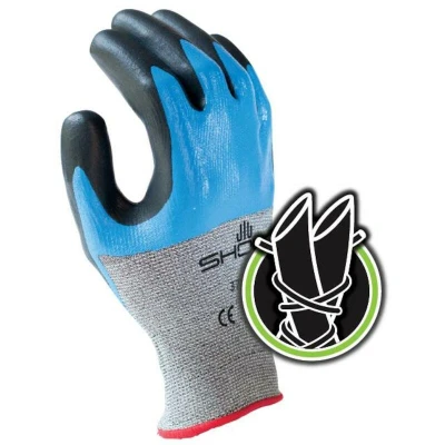 Afbeelding van Showa Grip S Tex 376 Werkhandschoenen Maat XL Nitril Handschoenen Snijbestendige