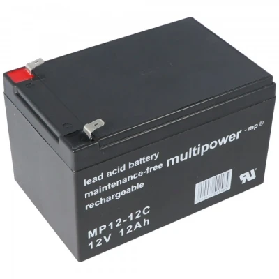 Afbeelding van Multipower MP12 12C loodbatterij 12 volt Ah cyclusbestendig, cyclus