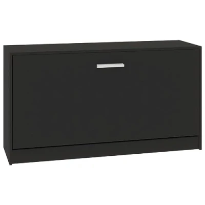 Afbeelding van Schoenenbank 80x24x45 cm bewerkt hout zwart