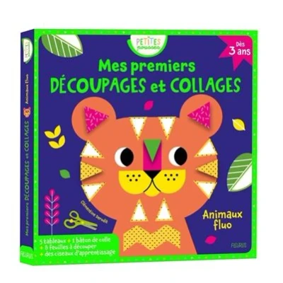 Image de Mes premiers découpages et collages Animaux fluo