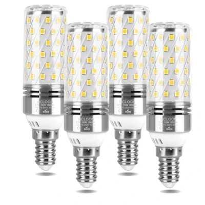 Afbeelding van Vicloon ledlampen, E14, 12 W, 4 stuks, maïslampen, komt overeen met 100 led E14 basis, 1400 lm, 360 hoek, niet dimbaar, AC 175 265 V, 3000 K (warm wit)