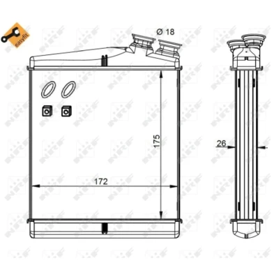 Afbeelding van Kachelradiateur, interieurverwarming NRF 54340