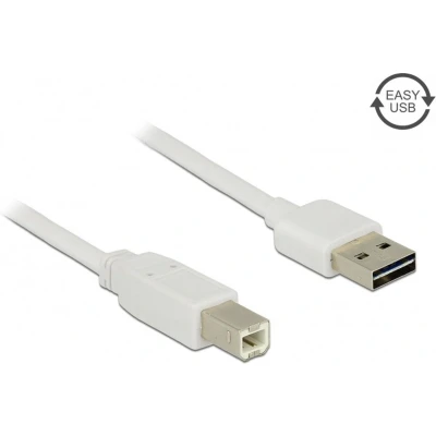 Afbeelding van Easy USB A naar B kabel USB2.0 tot 2A / wit 1 meter