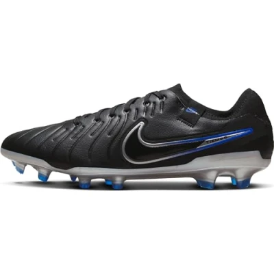 Afbeelding van Nike Performance Legend 10 PRO FG Voetbalschoenen met kunststof noppen, Heren, Maat: 40, Black/chrome/hyper royal Imitatieleer/ textiel