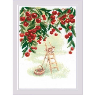 Afbeelding van RIOLIS Cherry Garden borduren (pakket) 2205