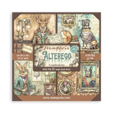 Afbeelding van Stamperia Alterego 12x12 Inch Paper Pack Maxi (Single Face) (SBBXLB18)