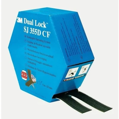 Afbeelding van 3M Dual Lock SJ355DCF REF Klittenband Om vast te plakken Paddenstoel (l x b) 5000 mm 25 Zwart 1 paar