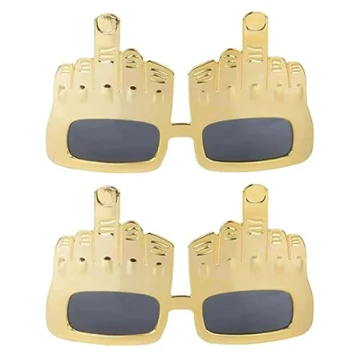 Afbeelding van MIVAIUN Set van 2 paar hipsterzonnebrillen met grappige feestaccessoires voor volwassenen en kinderen, Halloween