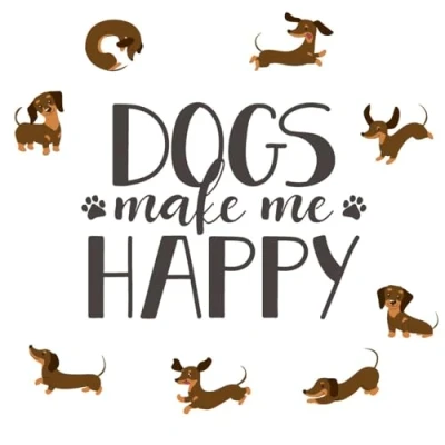 Afbeelding van 20 stuks Papieren servetten met dierenmotieven voor honden, die gelukkig maken als tafeldecoratie. patroon, ook geschikt decoupage en techniek
