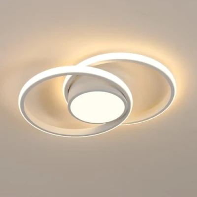 Image de Comely Plafonnier LED, Rond Lampe de plafond 42W 4800LM, Moderne Luminaire pour Couloir Coucher Salle Bains Cuisine Salon, Lumière Chaude 3000K, Longueur 40cm, Blanc