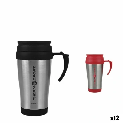 Afbeelding van Thermische Beker met Deksel ThermoSport Travel Rood 400 ml (12 Stuks)