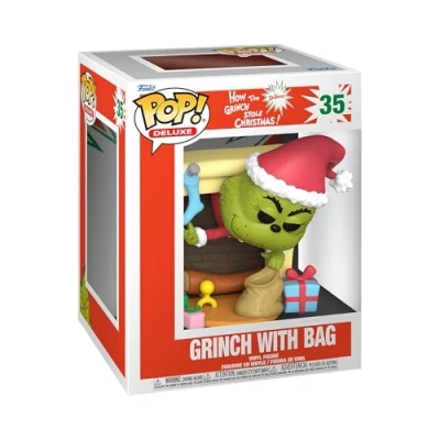 Afbeelding van The Grinch with Bag (Pop! Deluxe) vinylfiguur 35 Funko Pop! meerkleurig