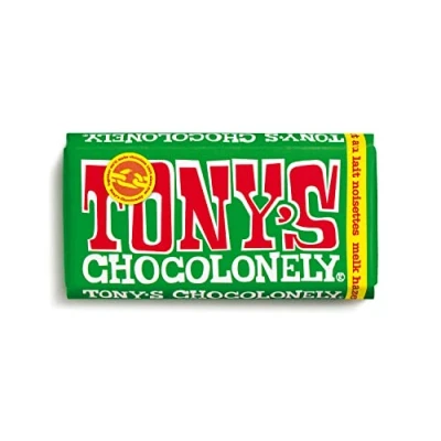 Afbeelding van Chocolade Tony&#039;s Chocolonely melk hazelnoot reep 180gr