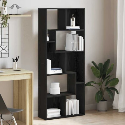Afbeelding van vidaXL Boekenkast 67x24x161 cm bewerkt hout zwart eikenkleurig